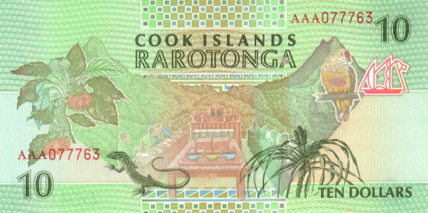 P 8 Cook Islands - 10 Dollars (ND-1992)